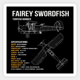 Fairey Swordfish WW2 Bi-Plane Magnet